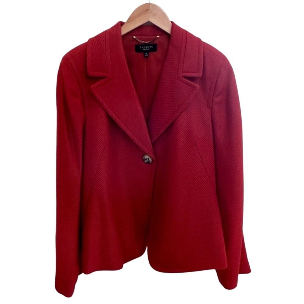 Talbots wool blazer size 16 orange
